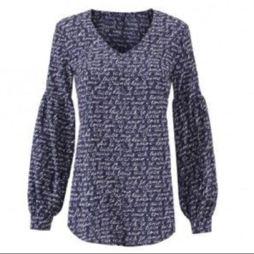 Cabi Te Amo Balloon Sleeve Blouse